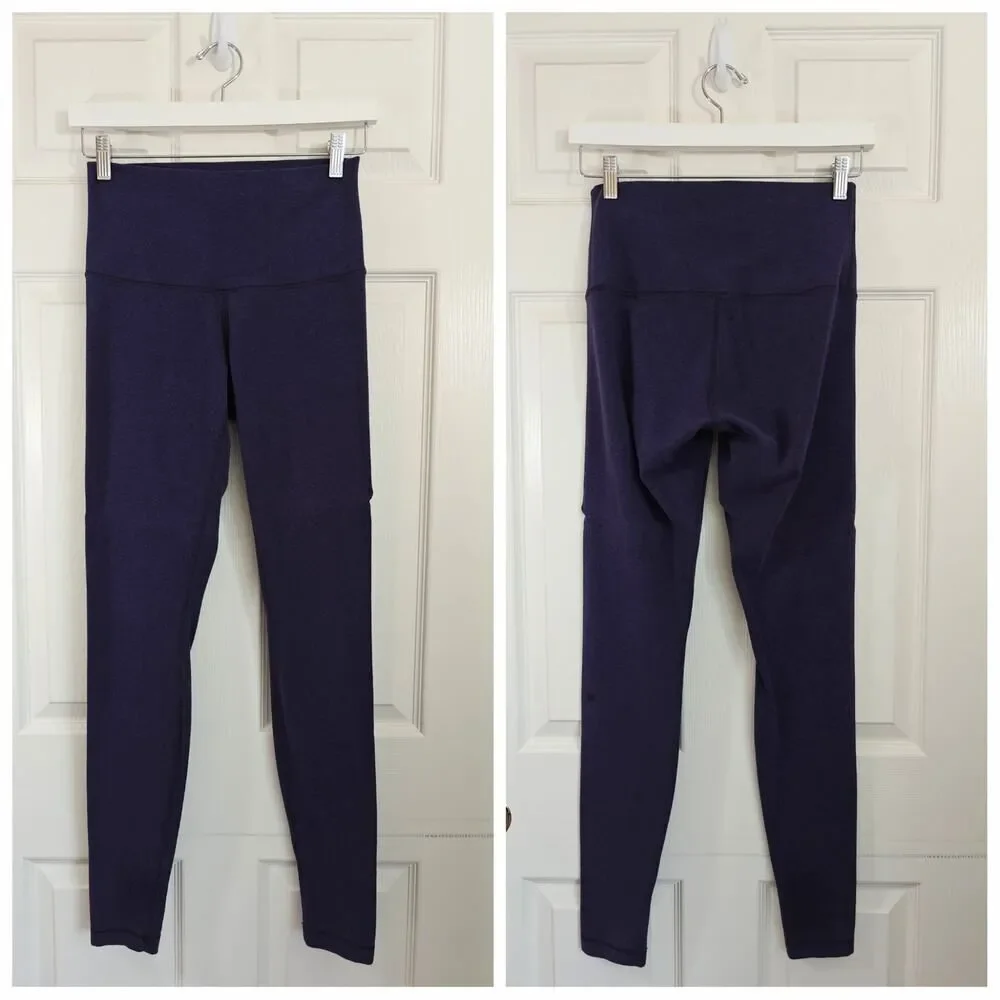 Lululemon Wunder Under Pant (Hi-Rise) Heather Purple sz 8